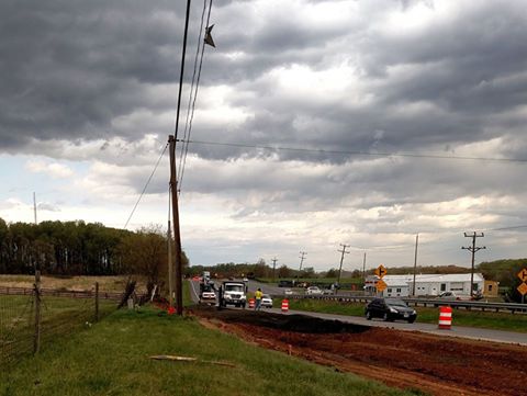 Turning Lane Work Started on Route 29 South Bound